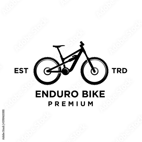 Enduro downhill Bike mtb icon design logo template