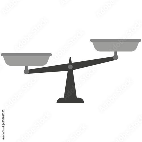 Scales in flat style. Vector illustration. 