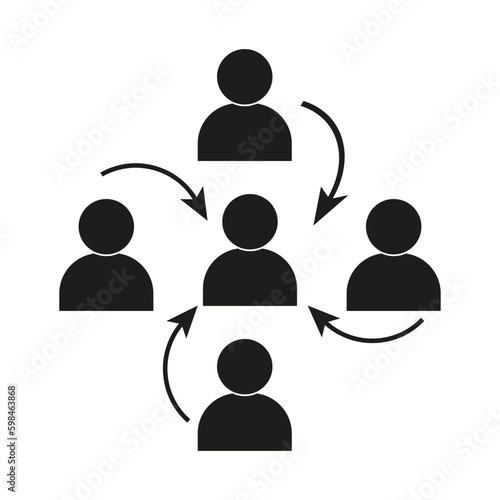 Employee replacement icon vector for your web design, logo, UI illustration. Vector illustration. 