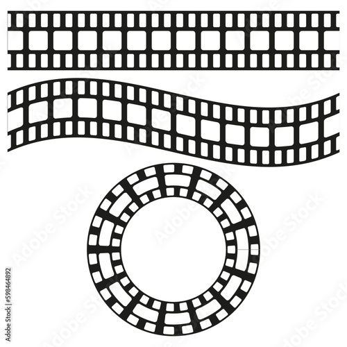 Modern film circle. Round shape. 