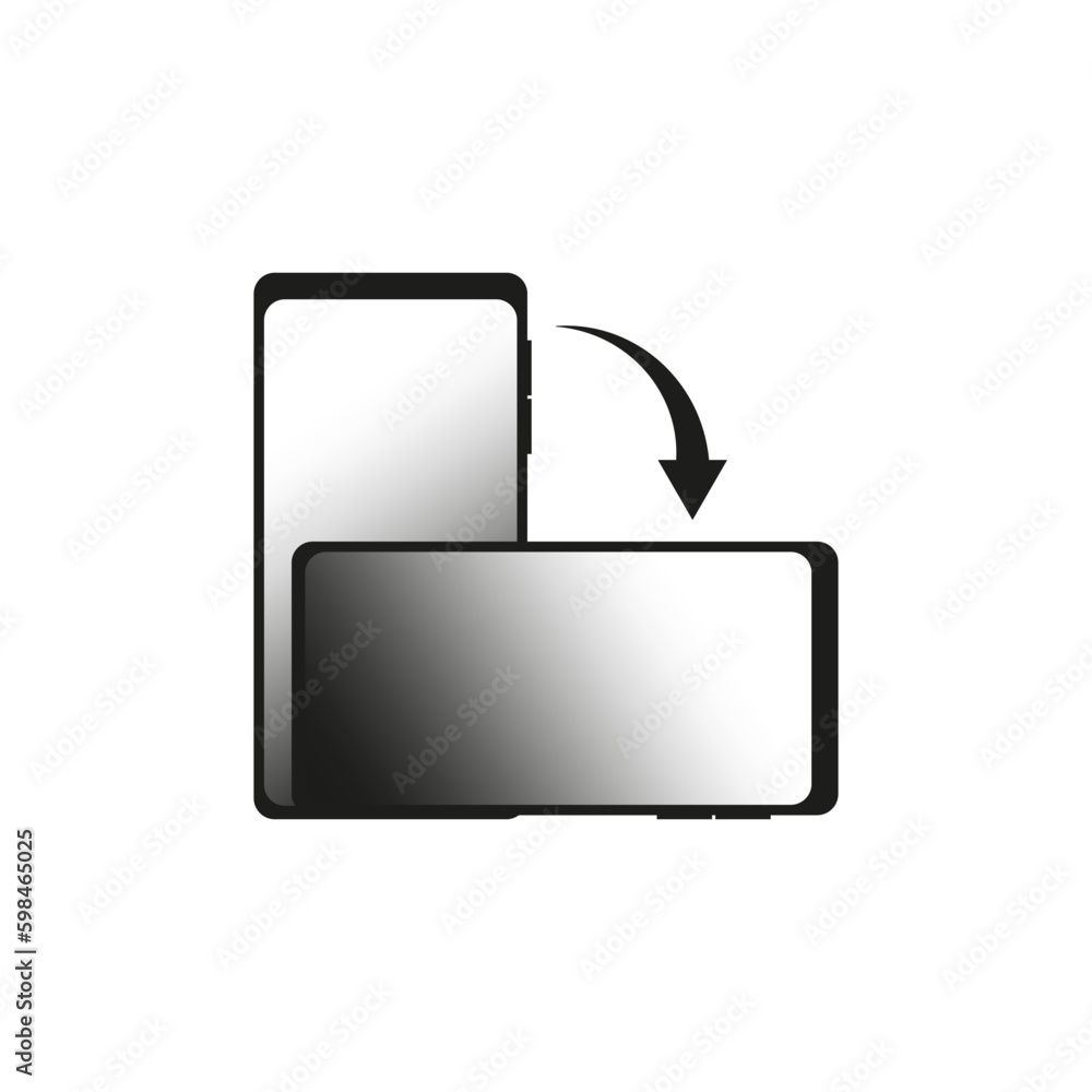 Rotate smartphone set icons. Vector illustration. Rotate smartphone set icons. Vector illustration.