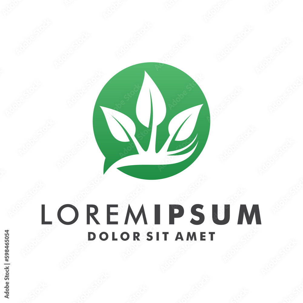 Green Leaf Environment Logo Design Vector Illustration Green Leaf Environment Logo Design Vector Illustration