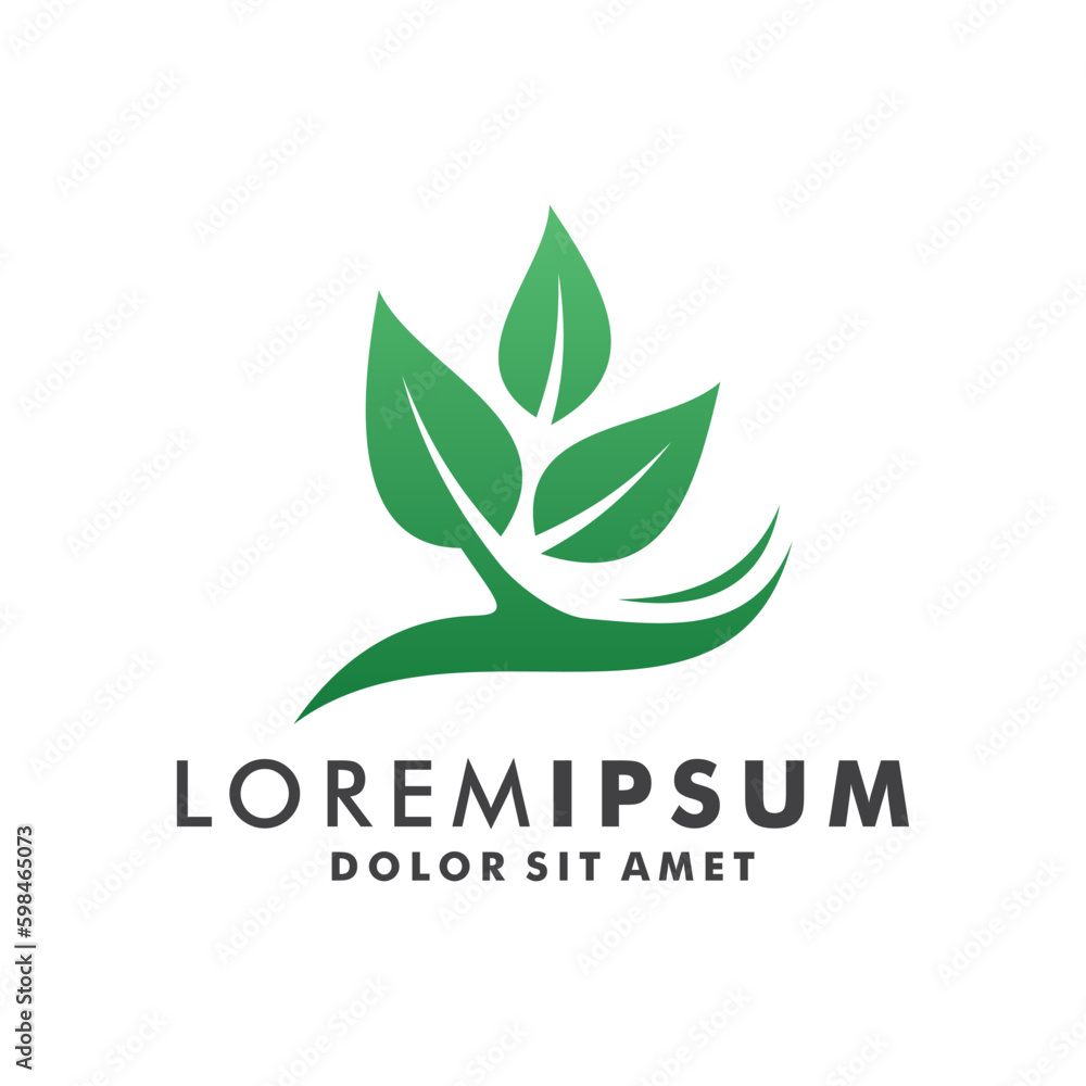 Green Leaf Environment Logo Design Vector Illustration Green Leaf Environment Logo Design Vector Illustration