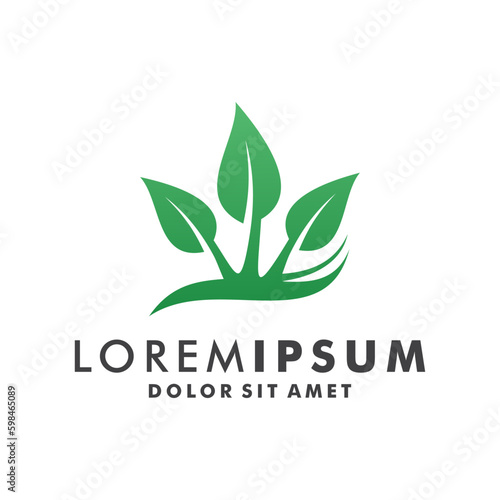 Green Leaf Environment Logo Design Vector Illustration