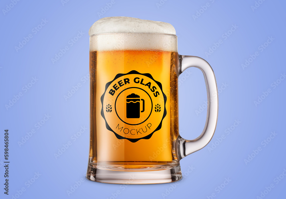 Beer Glass Mockup Stock Template Adobe Stock