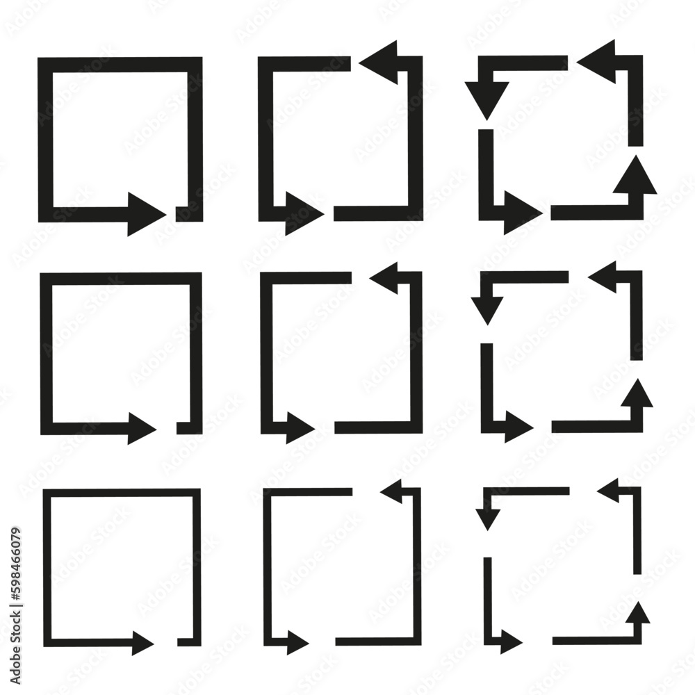 arrow squares. Business strategy concept. Vector illustration. Ge arrow squares. Business strategy concept. Vector illustration. Ge