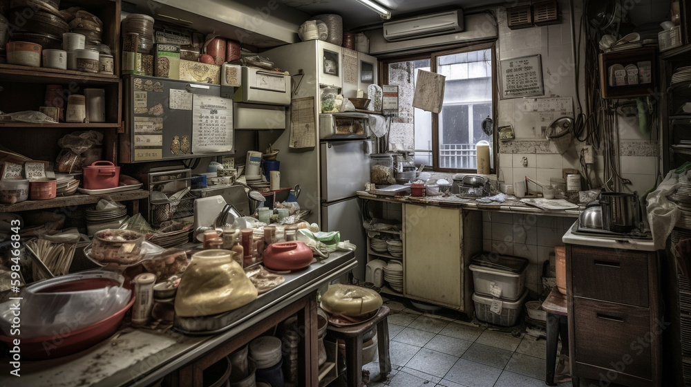 Obraz premium Chinese kitchen. Generative AI