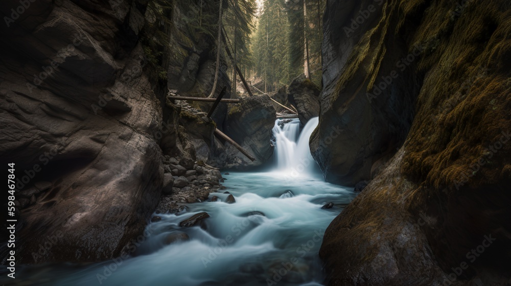 Cascading Wonder: Capturing the Power of Johnston Canyon Falls Cascading Wonder: Capturing the Power of Johnston Canyon Falls