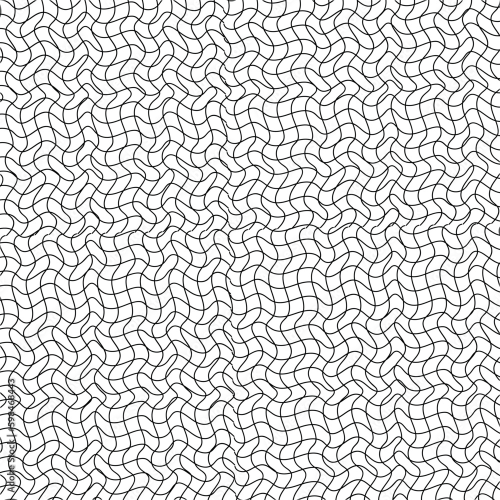 Fototapeta premium The lattice imitates a fish net with distorted lines