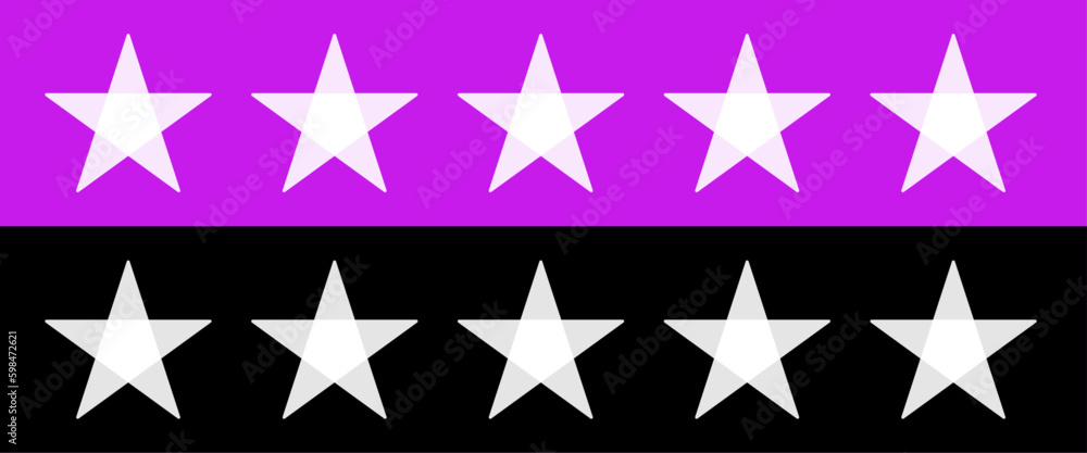 Obraz premium Trendy five stars icons. Five star vector icons set