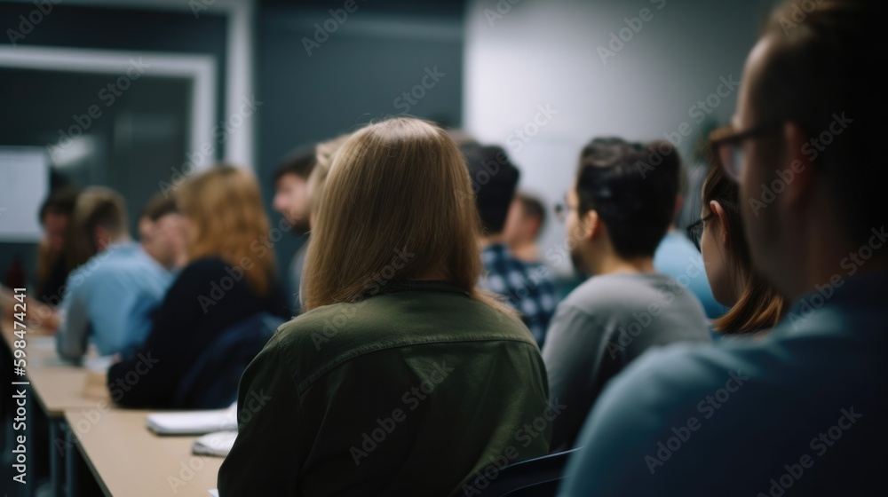 group of people attending a workshop or class, generative ai