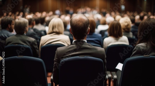 group of people attending a business conference or seminar,generative ai