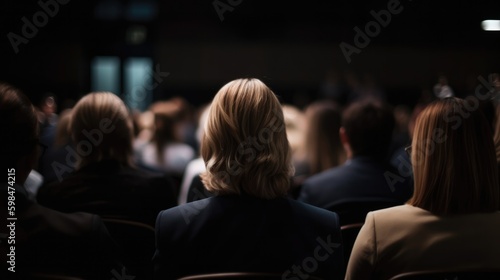 group of people attending a business conference or seminar,generative ai