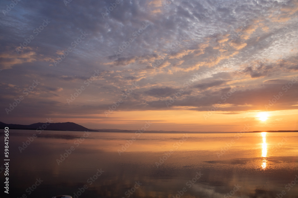 サロマ湖の夕陽
