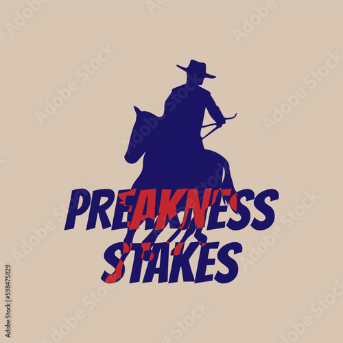 preakness stakes slogan, typography graphic design, vektor illustration, for t-shirt, background, web background, poster and more.	