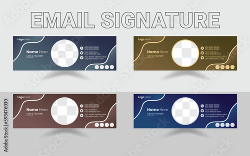 Wallpaper Mural Email Signature Design Template, Email Signature, Vector Email Signature, Mail sign,  Torontodigital.ca