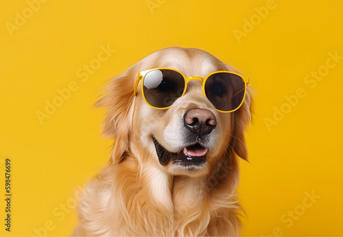 Golden retriever dog generative ai