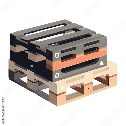 four stowages wooden Generative AI