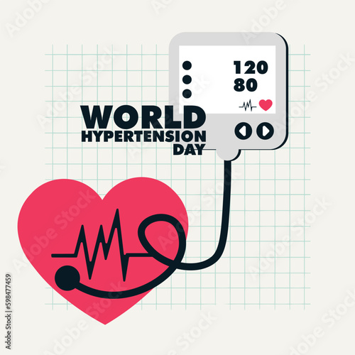 world hypertension day design vector