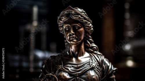 statue goddess of justice. Generative AI