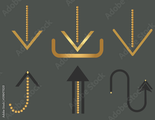Download vector, Down arrow, Up arrows, Curved arrows vector