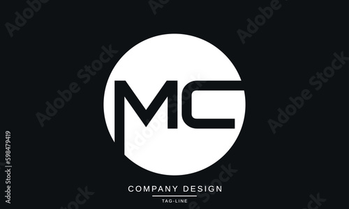 CM, MC, Abstract Letters Logo Monogram