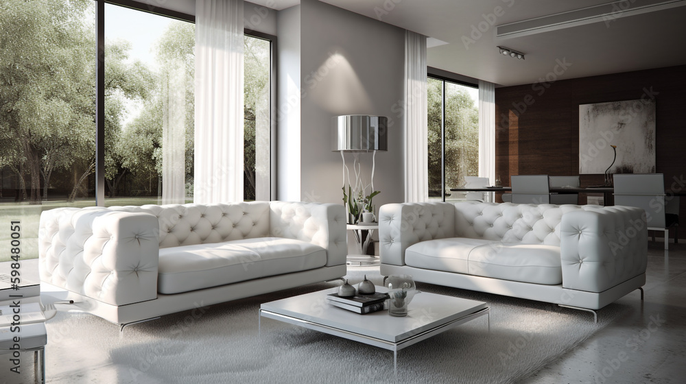 Fototapeta premium living room. Generative AI