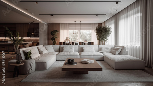 living room. Generative AI © Putrasatria