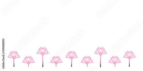 Lotus flower vector illustration element design for vesak day celebration
