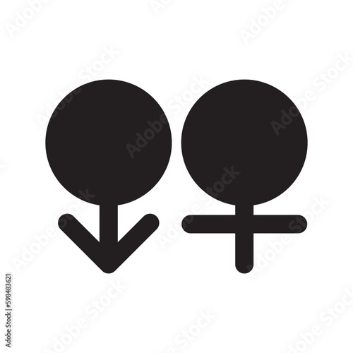 Gender icon or logo isolated sign symbol vector illustration - high quality black style vector icons