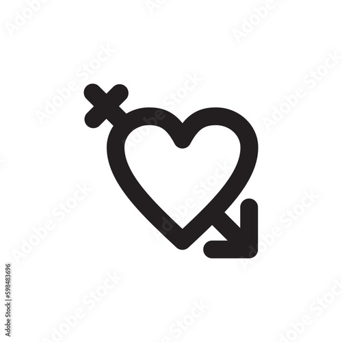 Gender icon or logo isolated sign symbol vector illustration - high quality black style vector icons