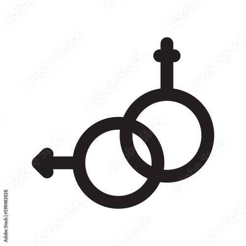 Gender icon or logo isolated sign symbol vector illustration - high quality black style vector icons
