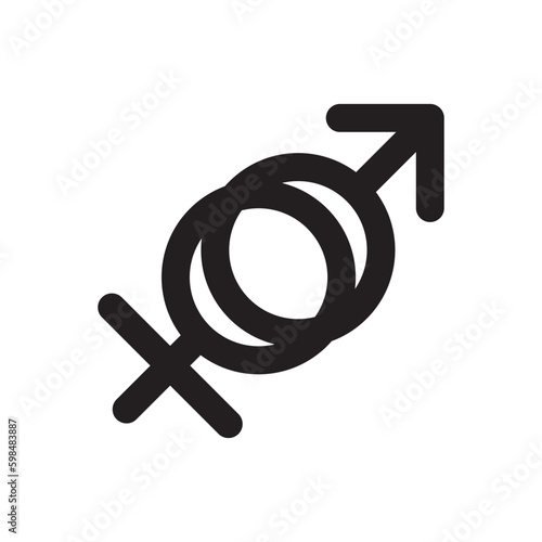 Gender icon or logo isolated sign symbol vector illustration - high quality black style vector icons