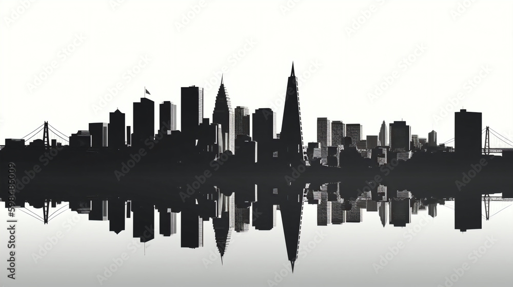 san francisco isolated vector illustration on white background for logo, graphic design, advertising, and marketing. generative ai