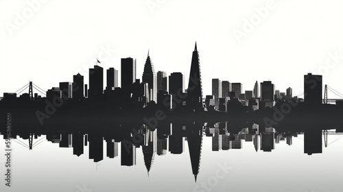 san francisco isolated vector illustration on white background for logo  graphic design  advertising  and marketing. generative ai