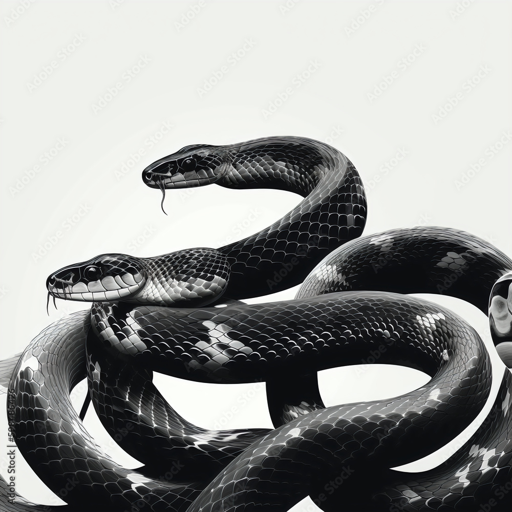 silhouette of snake isolated vector illustration on white background for animal logo, graphic icon, and modern home décor. perfect for wildlife and safari-themed designs. generative ai silhouette of snake isolated vector illustration on white background for animal logo, graphic icon, and modern home décor. perfect for wildlife and safari-themed designs. generative ai