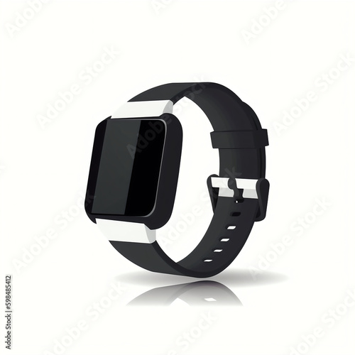 silhouette of smartwatch - isolated vector illustration on white background for logo, graphic design, advertising, and marketing. generative ai