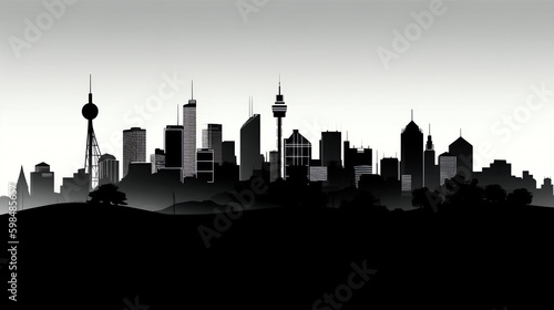 city isolated vector illustration on white background for logo  graphic design  advertising  and marketing. generative ai