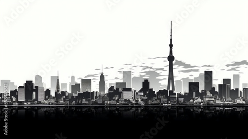 city isolated vector illustration on white background for logo  graphic design  advertising  and marketing. generative ai