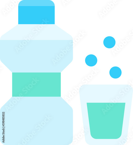 Mouth wash flat icon
