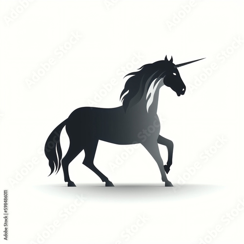 silhouette of horse isolated vector illustration on white background for animal logo  graphic icon  and modern home d  cor. perfect for wildlife and safari-themed designs. generative ai