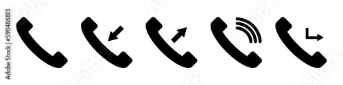 Simple Set of Phone Related Vector Line Icons. Contains such Icons as Global Calls, Online Support, Mobile Phone and more