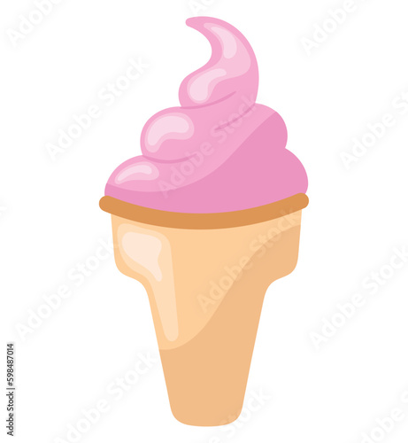 Melting ice cream cone Generative AI