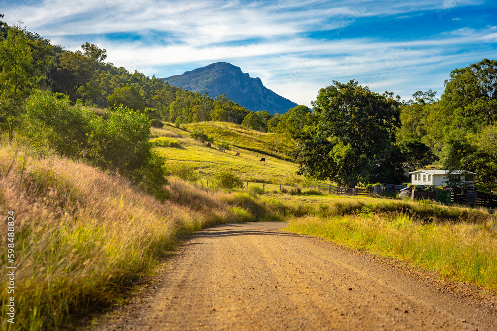 Fototapeta premium Road to Mount Barney National Park