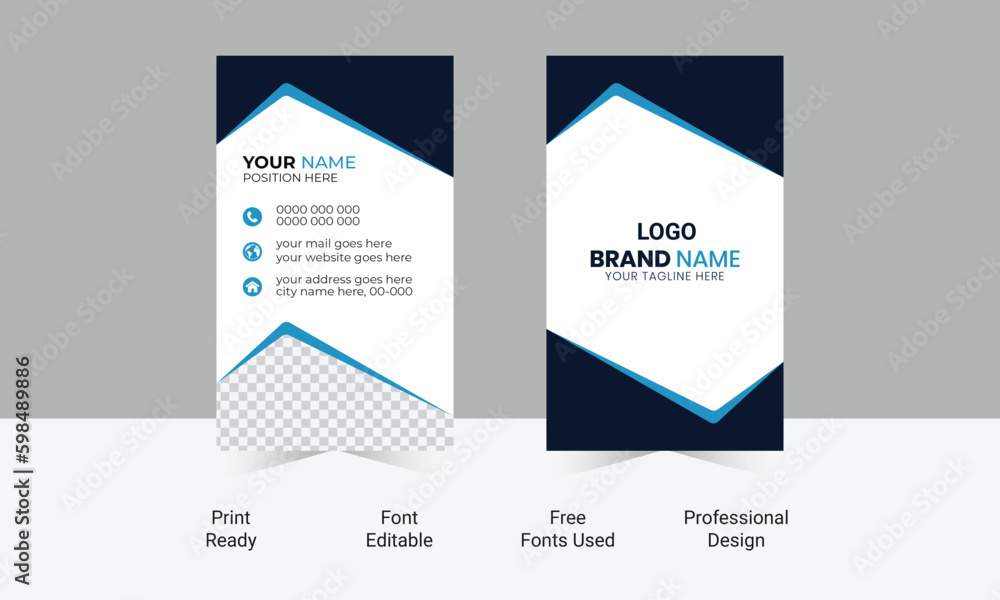 business card design set template for company - vector illustration