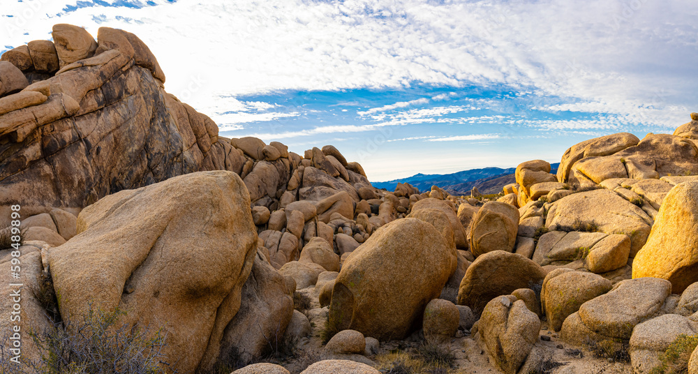Large Granite Rock Formations at White Tank, Joshua Tree National Park, California, USA Large Granite Rock Formations at White Tank, Joshua Tree National Park, California, USA