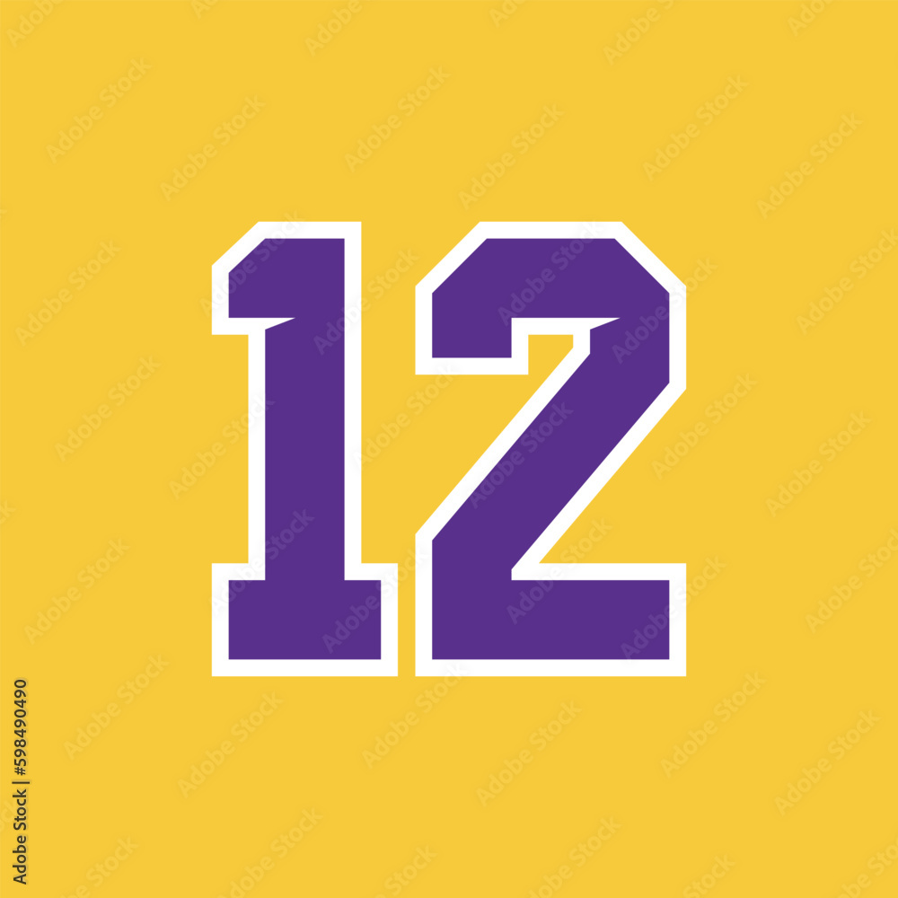 Basketball Sport Number Vector Template 12 Basketball Sport Number Vector Template 12
