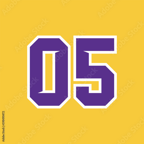 Basketball Sport Number Vector Template 05