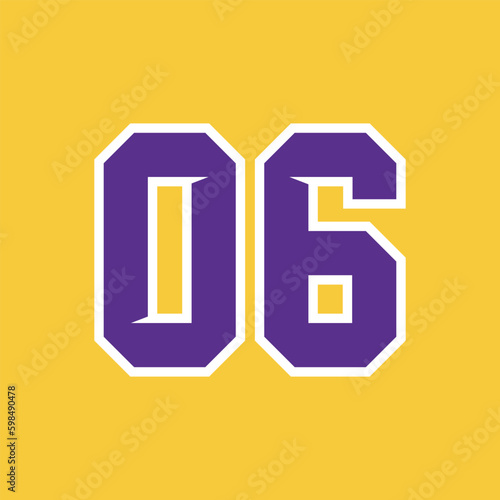 Basketball Sport Number Vector Template 06
