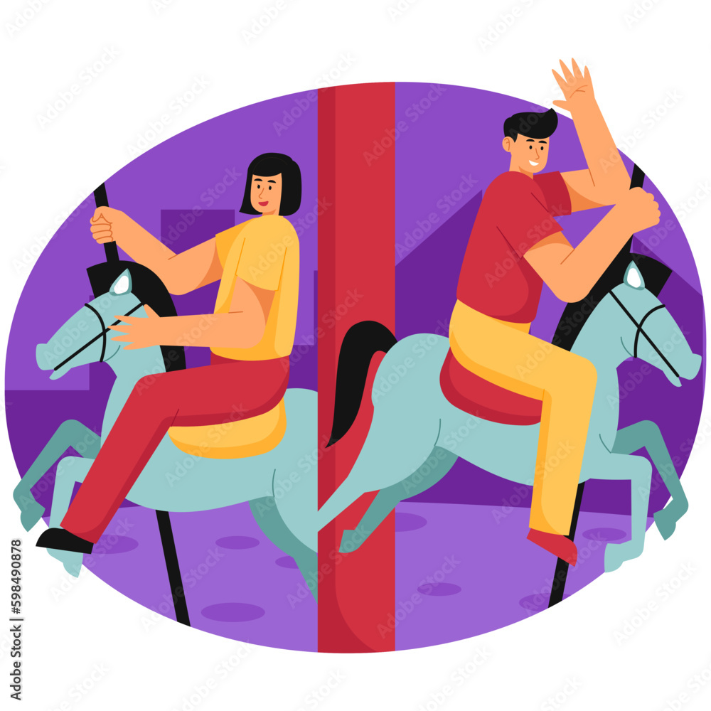 Fototapeta premium Carousel Illustration